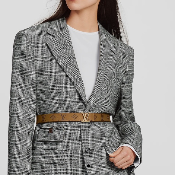 ♥️Louis Vuitton reverse monogram ICONIC 30MM REVERSIBLE BELT giant gold - Picture 11 of 15